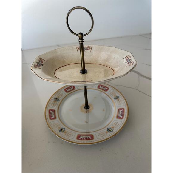 Two Tier Vintage‎ China Cupcake Stand - Picture 1 of 5